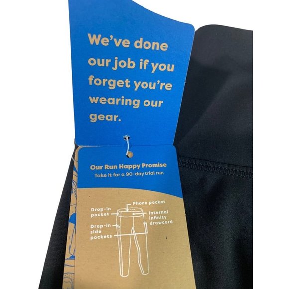 XS Brooks Women's New Black 1/2 Crop Tight High Waist Compression Leggings - Picture 11 of 13